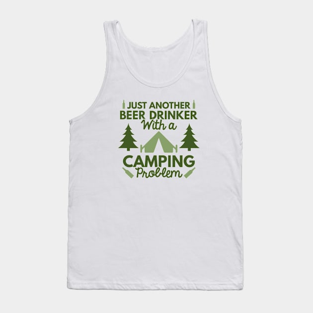 Beer Drinker Camping Tank Top by VectorPlanet